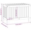 vidaXL Κουτί Αποθήκευσης Κήπου Μαύρο 76x42,5x54 εκ. Μασίφ Ξύλο Πεύκου