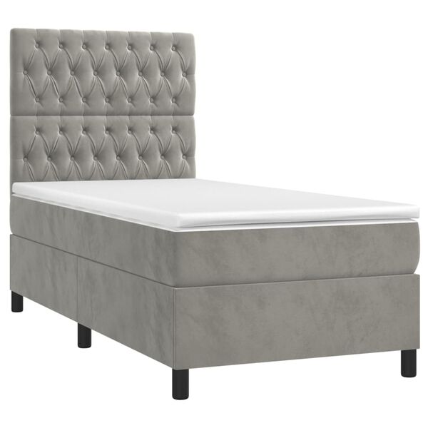 vidaXL &Kappa;&rho;&epsilon;&beta;ά&tau;&iota; Boxspring &mu;&epsilon; &Sigma;&tau;&rho;ώ&mu;&alpha; &Alpha;&nu;&omicron;&iota;&chi;&tau;ό &Gamma;&kappa;&rho;&iota; 80x200 &epsilon;&kappa;. &Beta;&epsilon;&lambda;&omicron;ύ&delta;&iota;&nu;&omicron;