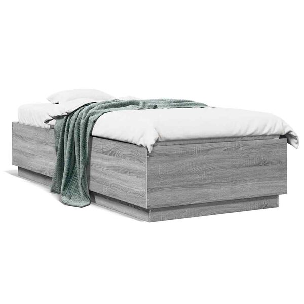 vidaXL Πλαίσιο Κρεβατιού Γκρι Sonoma 100x200 εκ. Επεξεργασμένο Ξύλο