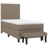 vidaXL &Kappa;&rho;&epsilon;&beta;ά&tau;&iota; Boxspring &mu;&epsilon; &Sigma;&tau;&rho;ώ&mu;&alpha; Taupe 100 x 200 &epsilon;&kappa;. &Upsilon;&phi;&alpha;&sigma;&mu;ά&tau;&iota;&nu;&omicron;