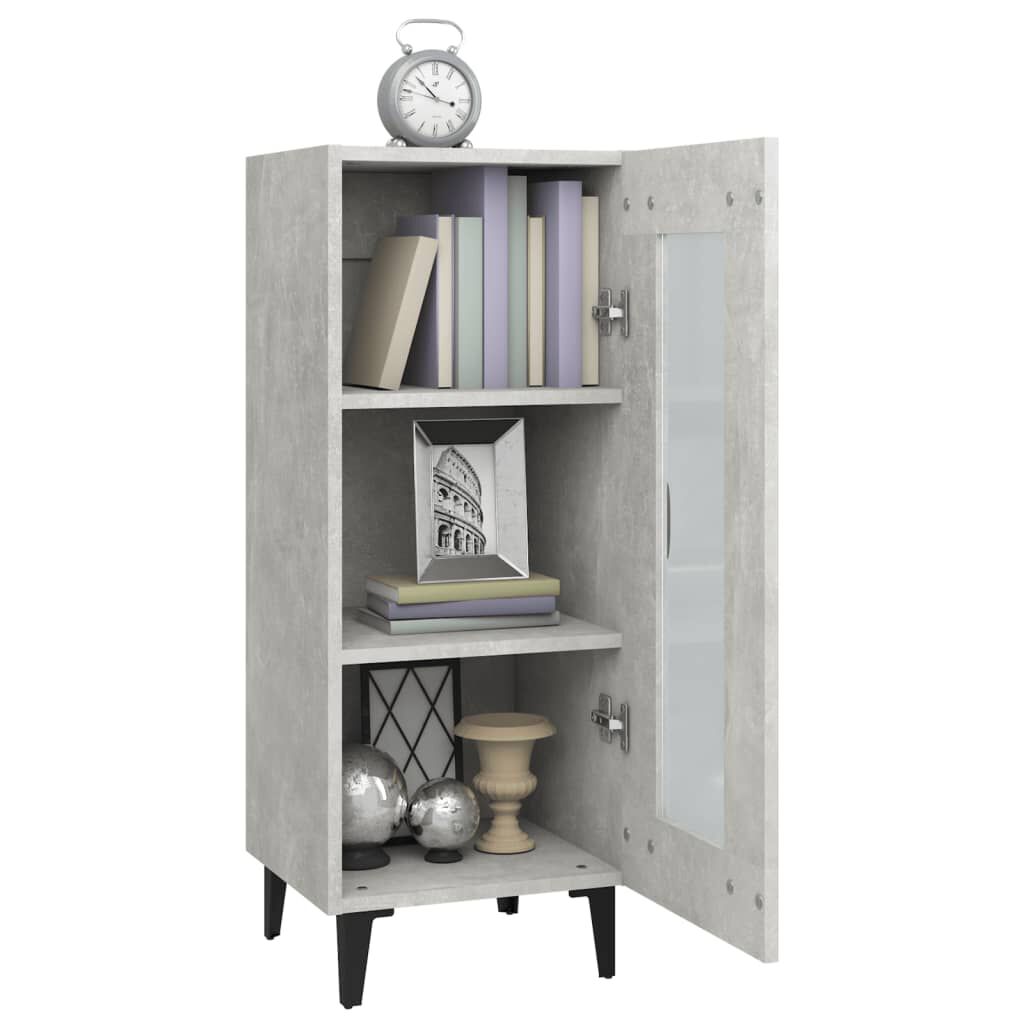 vidaXL Ντουλάπι Γκρι Σκυροδέματος 34,5x34x90 εκ. Επεξεργασμένο Ξύλο