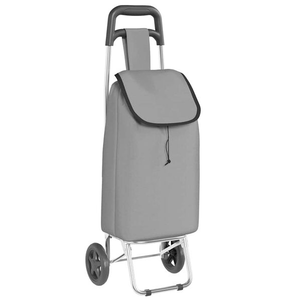 vidaXL Καρότσι Αγορών Γκρι 35 x 28 x 92 εκ. Ύφασμα Oxford