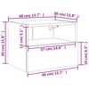 vidaXL Έπιπλο Τοίχου Τηλεόρασης Καπνιστή Δρυς 40x30x30 εκ. Επεξ. Ξύλο