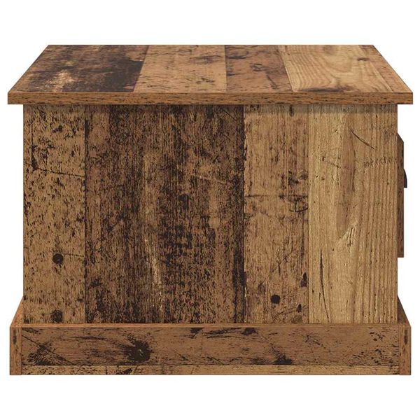 vidaXL Τραπεζάκι σαλονιού with Drawer Παλαιό ξύλο 50 x 50 x 35 cm