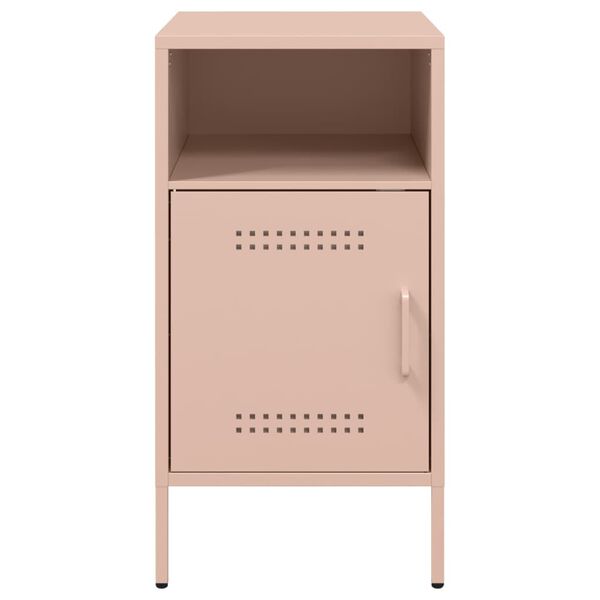 vidaXL Κομοδίνο Ροζ 36x39x68 εκ. από Χάλυβα