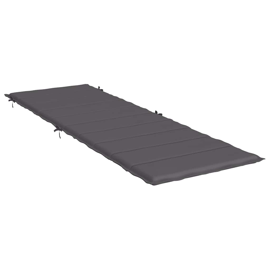 vidaXL Μαξιλάρι Ξαπλώστρας Ανθρακί 186x58x4εκ. από Ύφασμα Oxford