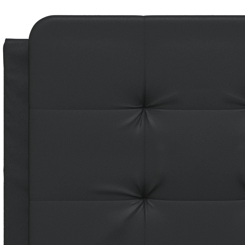 vidaXL Κρεβάτι με Στρώμα Μαύρο 120 x 200 εκ. Συνθετικό Δέρμα