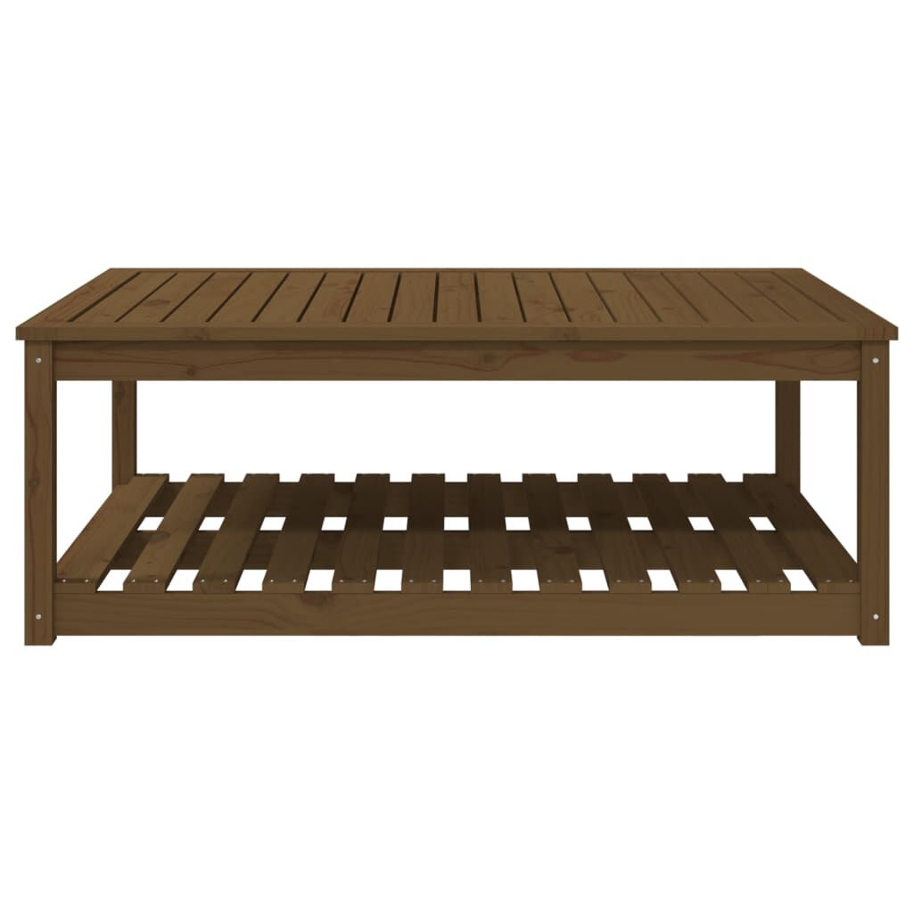 vidaXL Τραπέζι Κήπου Καφέ Μελί 121x82,5x45 εκ. από Μασίφ Ξύλο Πεύκου