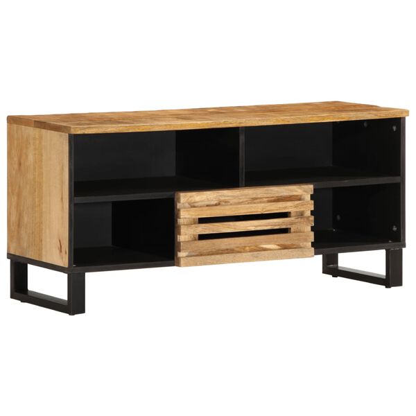 vidaXL Έπιπλο Τηλεόρασης 100 x 34 x 46 εκ. Μασίφ Ακατέργ. Ξύλο Μάνγκο