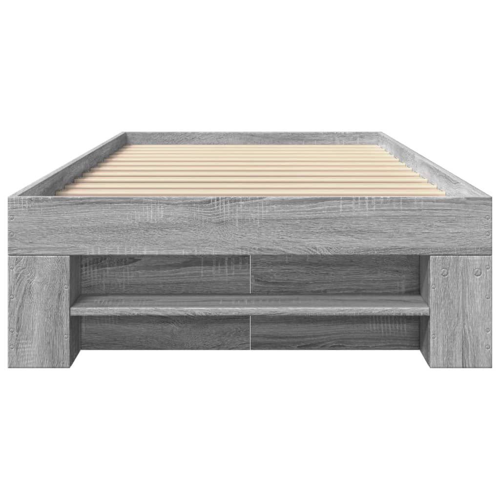 vidaXL Πλαίσιο Κρεβατιού Γκρι Sonoma 90 x 190 εκ. Επεξεργασμένο Ξύλο