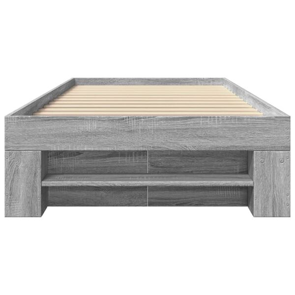 vidaXL Πλαίσιο Κρεβατιού Γκρι Sonoma 90 x 190 εκ. Επεξεργασμένο Ξύλο