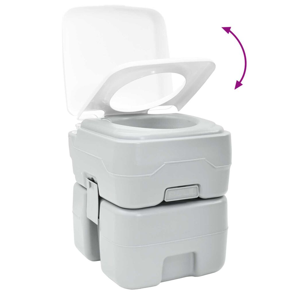 vidaXL Τουαλέτα Κάμπινγκ Γκρι 41.5 x 36.5 x 42 εκ.