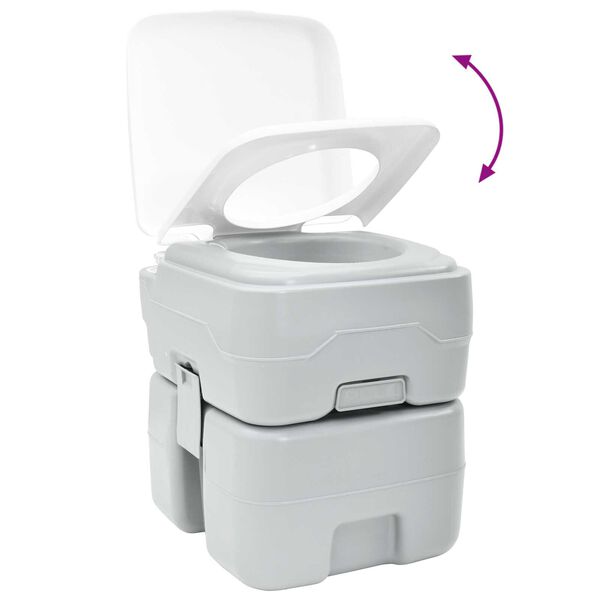 vidaXL Τουαλέτα Κάμπινγκ Γκρι 41.5 x 36.5 x 42 εκ.