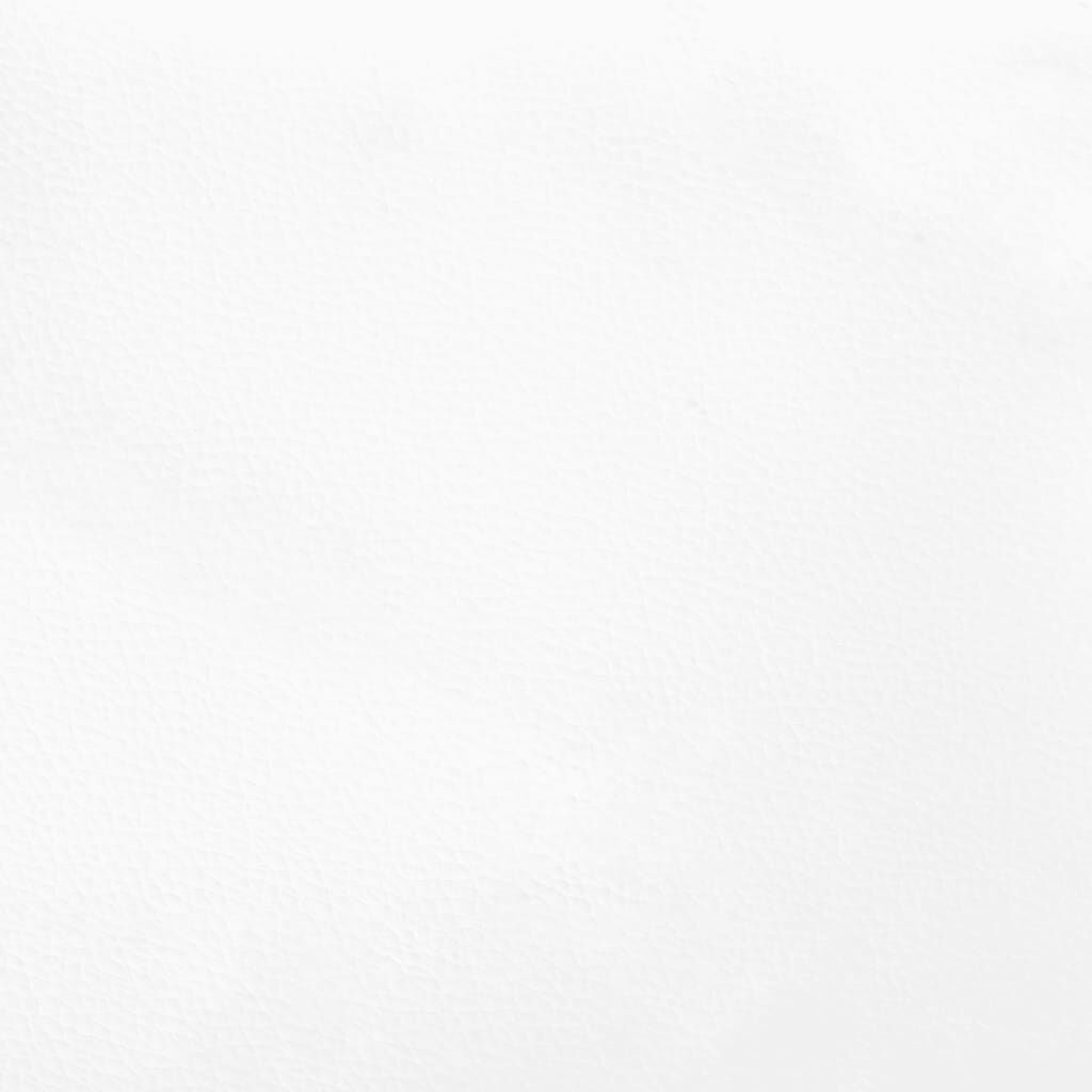 vidaXL Κρεβάτι Boxspring με Στρώμα Λευκό 120x190εκ.από Συνθετικό Δέρμα