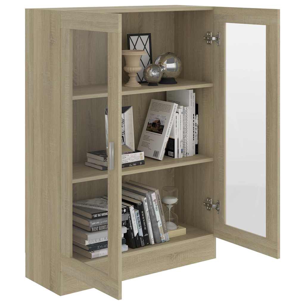 vidaXL Βιτρίνα Χρώμα Sonoma Δρυς 82,5 x 30,5 x 115 εκ. Επεξ. Ξύλο