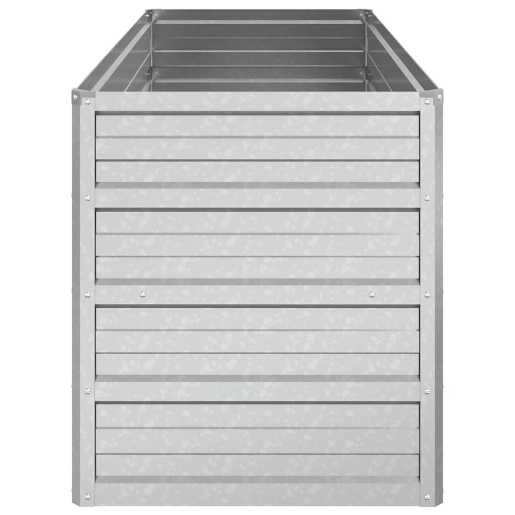 vidaXL Ζαρντινιέρα Υπερυψωμένη Ασημί 100x40x45 εκ. Γαλβανισμ. Χάλυβας