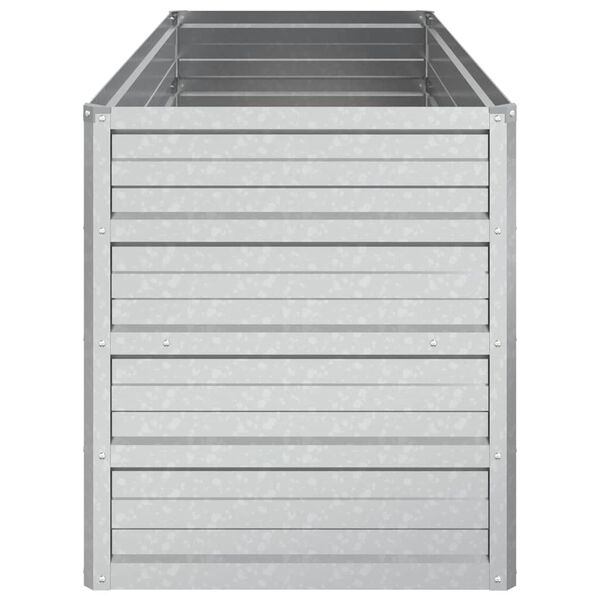 vidaXL Ζαρντινιέρα Υπερυψωμένη Ασημί 100x40x45 εκ. Γαλβανισμ. Χάλυβας
