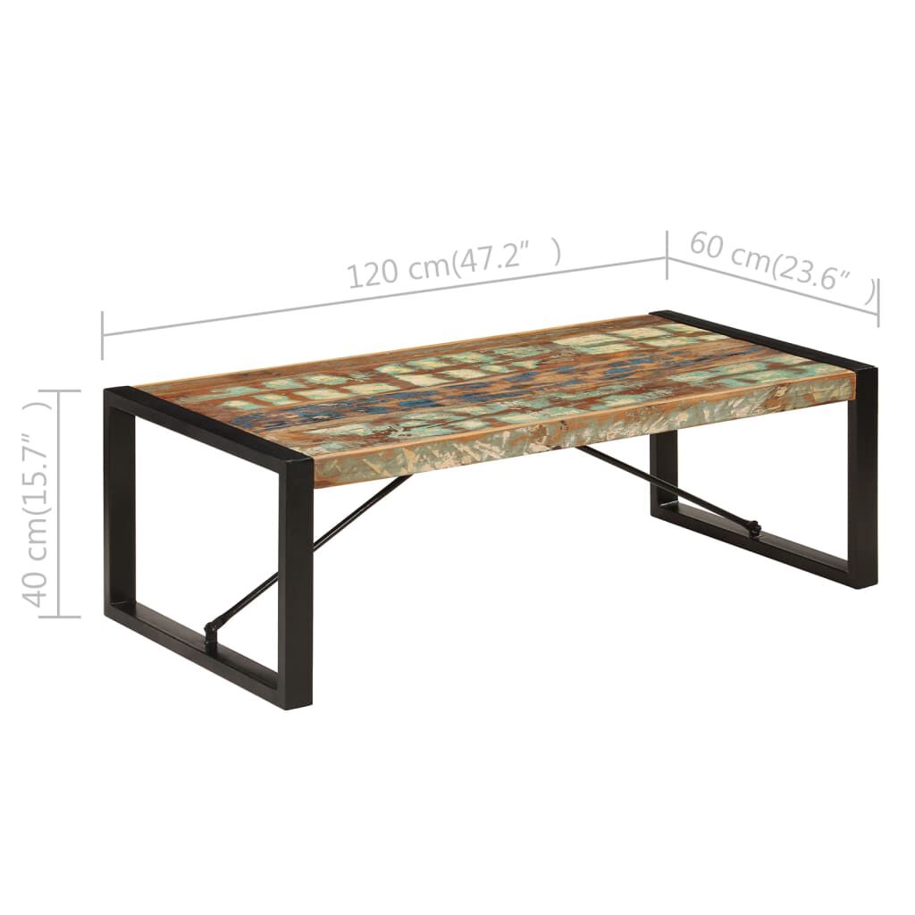 vidaXL Τραπεζάκι Σαλονιού 120 x 60 x 40 εκ. Μασίφ Ανακυκλωμένο Ξύλο