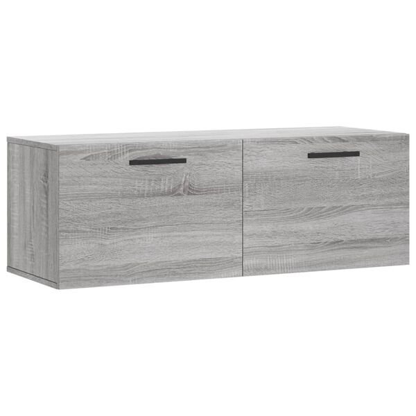 vidaXL Ντουλάπι Τοίχου Γκρι Sonoma 100x36,5x35 εκ. Επεξεργασμένο Ξύλο