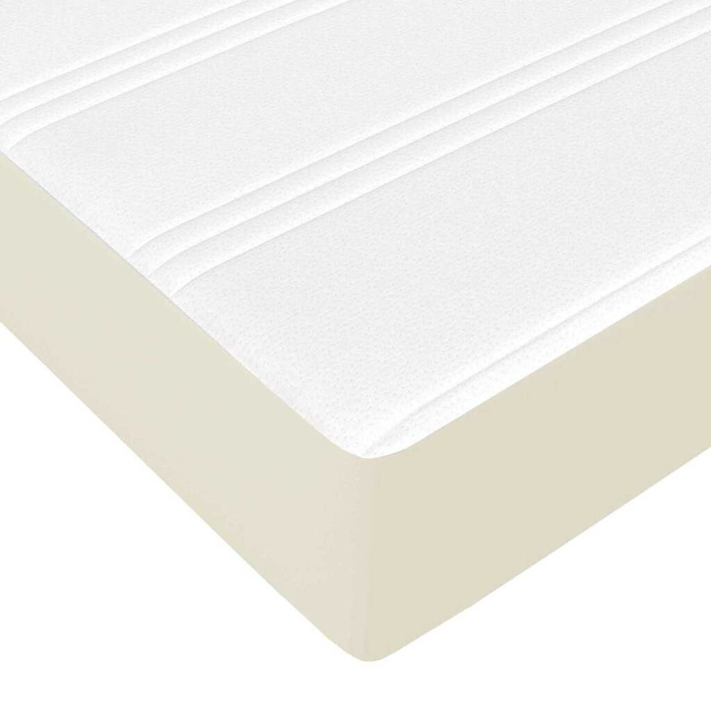 vidaXL Κρεβάτι Άλλο Κρεμ 200 x 200 cm Τεχνητό δέρμα