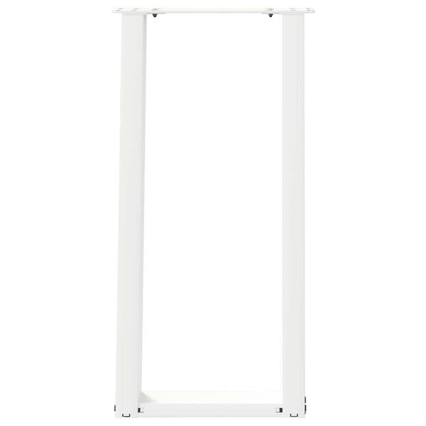 vidaXL Πόδια Κονσόλας σε Σχήμα U 2 τεμ. Λευκά 28x(72-73) εκ. Ατσάλι