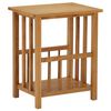 vidaXL Τραπεζάκι με Θήκη Περιοδικών 45 x 35 x 55 εκ. Μασίφ Ξύλο Δρυός