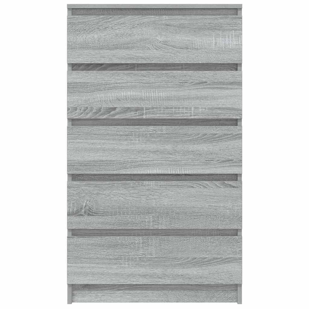 vidaXL Συρταριέρα Γκρι Sonoma 60x36x103 εκ. από Επεξεργασμένο Ξύλο
