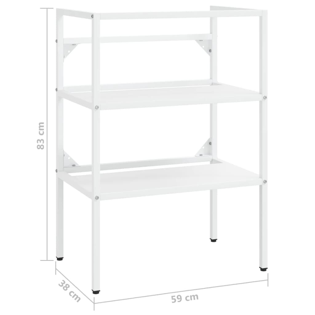 vidaXL Έπιπλο Μπάνιου Λευκό 59 x 38 x 83 εκ. Σιδερένιο