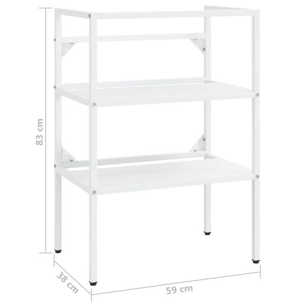 vidaXL Έπιπλο Μπάνιου Λευκό 59 x 38 x 83 εκ. Σιδερένιο