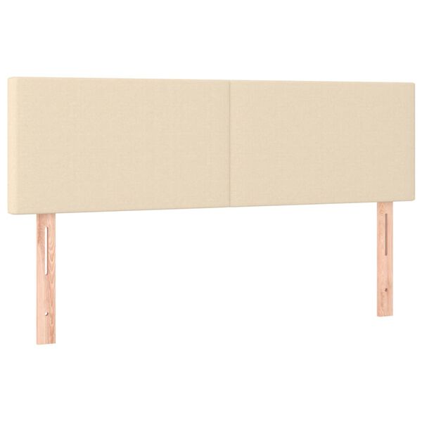 vidaXL Κεφαλάρια Κρεβατιού 2 τεμ. Κρεμ 72x5x78/88 εκ. Υφασμάτινα