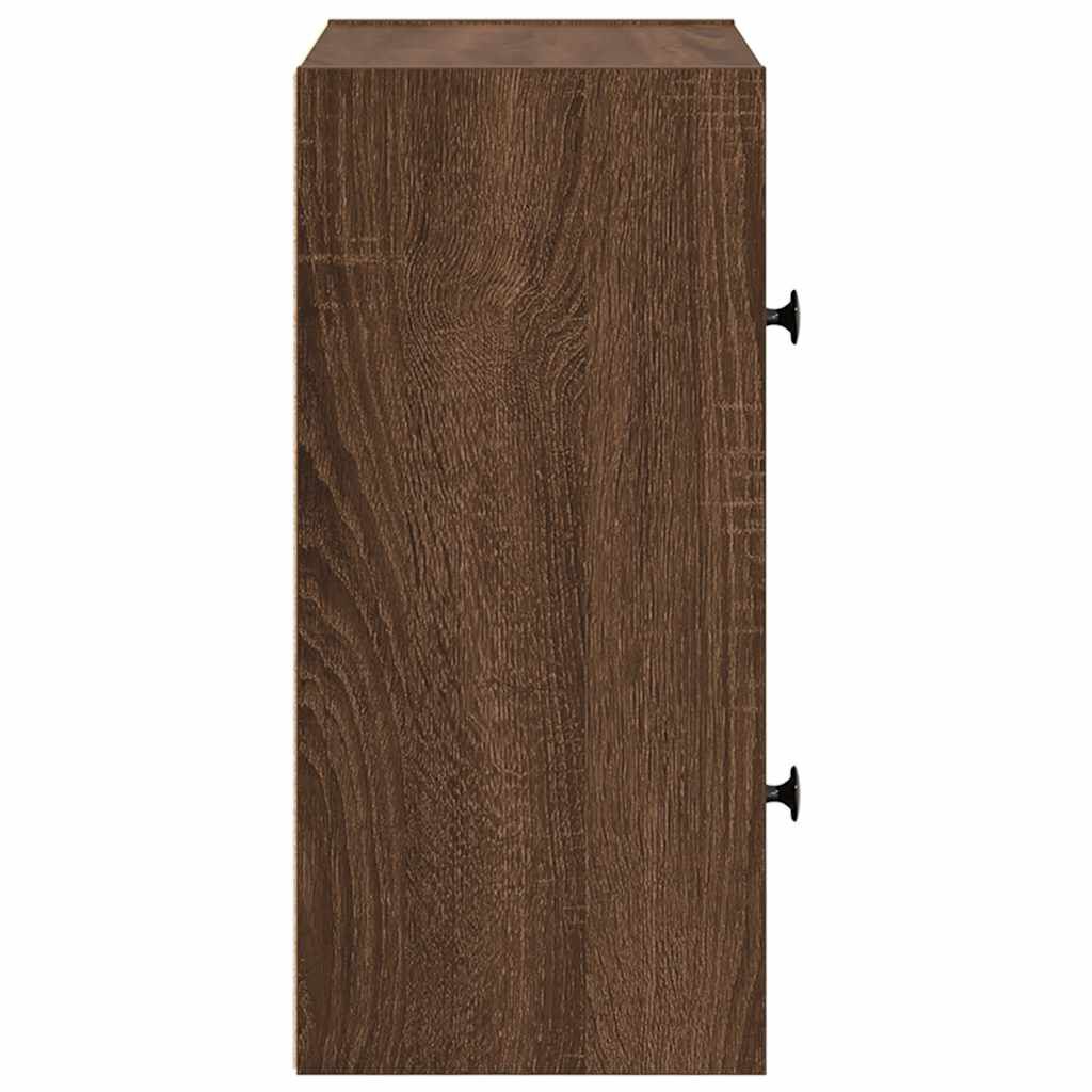 vidaXL Βιβλιοθήκη Καφέ Δρυς 40x24x52 εκ. από Επεξεργασμένο Ξύλο