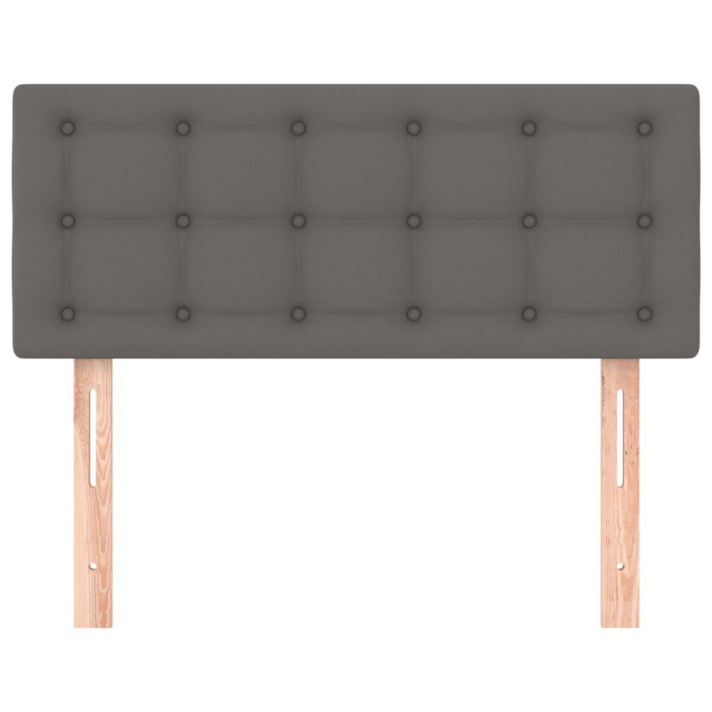 vidaXL Κεφαλάρι Κρεβατιού Γκρι 100x5x78/88 εκ. από Συνθετικό Δέρμα