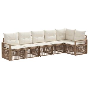 vidaXL &Sigma;&epsilon;&tau; &Kappa;&alpha;&nu;&alpha;&pi;έ &Kappa;ή&pi;&omicron;&upsilon; 6 pcs &Mu;&pi;&epsilon;&zeta; &sigma;&upsilon;&nu;&theta;&epsilon;&tau;&iota;&kappa;ό &rho;&alpha;&tau;ά&nu;