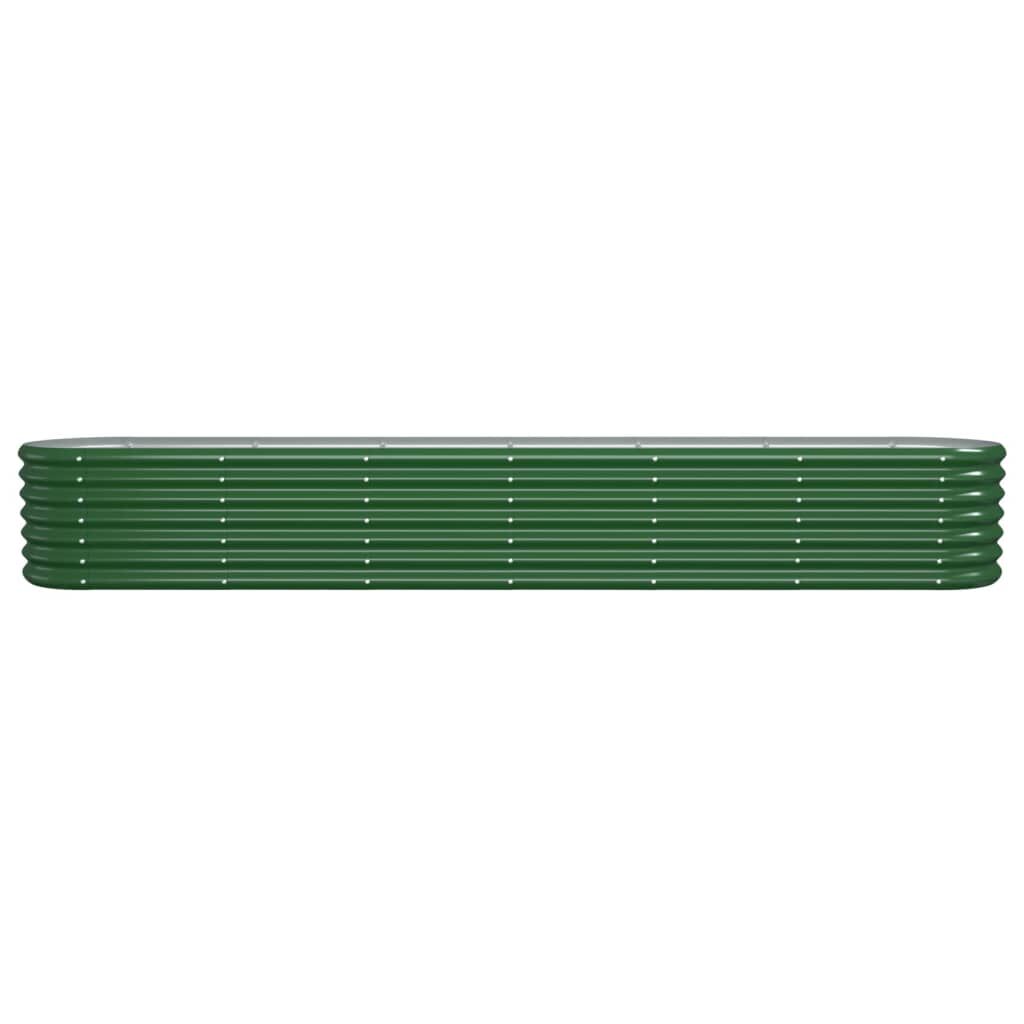 vidaXL Ζαρντινιέρα Πράσινη 260x40x36 εκ Ατσάλι με Ηλεκτρ. Βαφή Πούδρας