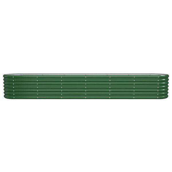 vidaXL Ζαρντινιέρα Πράσινη 260x40x36 εκ Ατσάλι με Ηλεκτρ. Βαφή Πούδρας