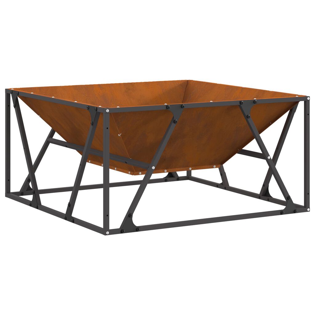 vidaXL Τζάκι Τετράγωνο 80x80x40 εκ Στιβαρό Ατσάλι
