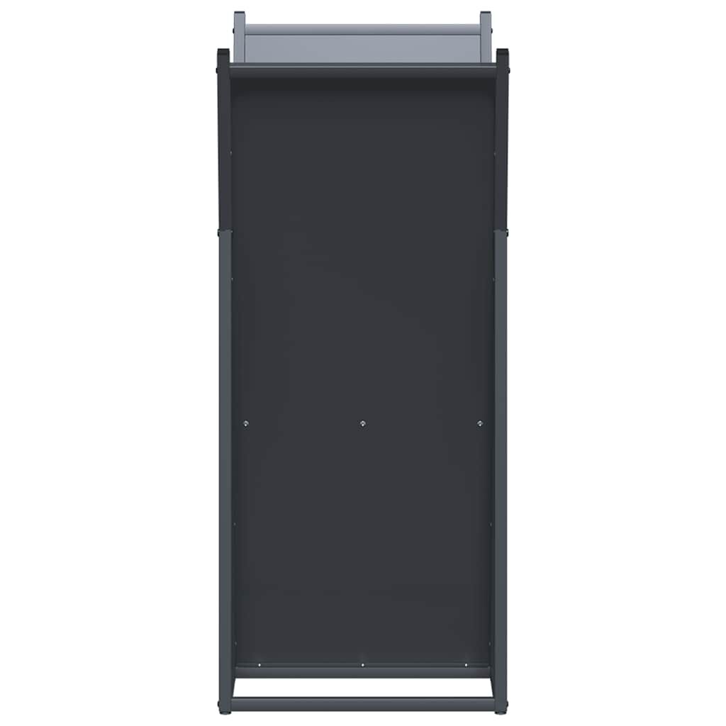 vidaXL Ράφι Καυσόξυλων Ανθρακί 69,5x35x81 εκ. Χάλυβας ψυχρής έλασης