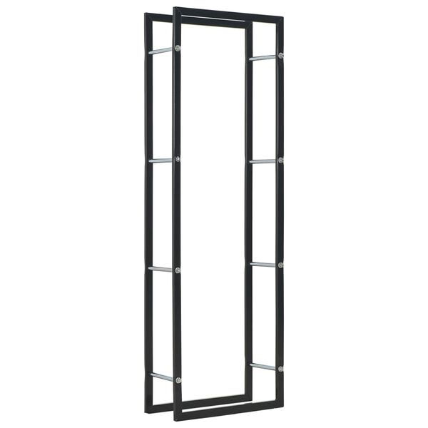vidaXL Ράφι Καυσόξυλων Μαύρο 50 x 20 x 150 εκ. Ατσάλινο