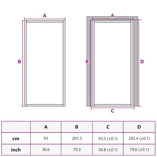 vidaXL Πόρτα Εσωτερική Μαύρη 93 x 201,5 εκ. από Γυαλί ESG / Αλουμίνιο