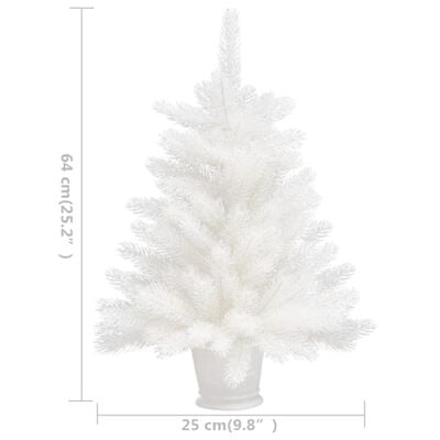 vidaXL Χριστουγεννιάτικο Δέντρο Τεχνητό Αληθοφανής Βελόνες Άσπρο 65εκ.