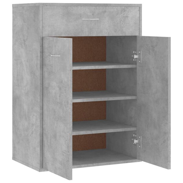 vidaXL Παπουτσοθήκη Γκρι Σκυροδέματος 60 x 35 x 84 εκ. από Επεξ. Ξύλο