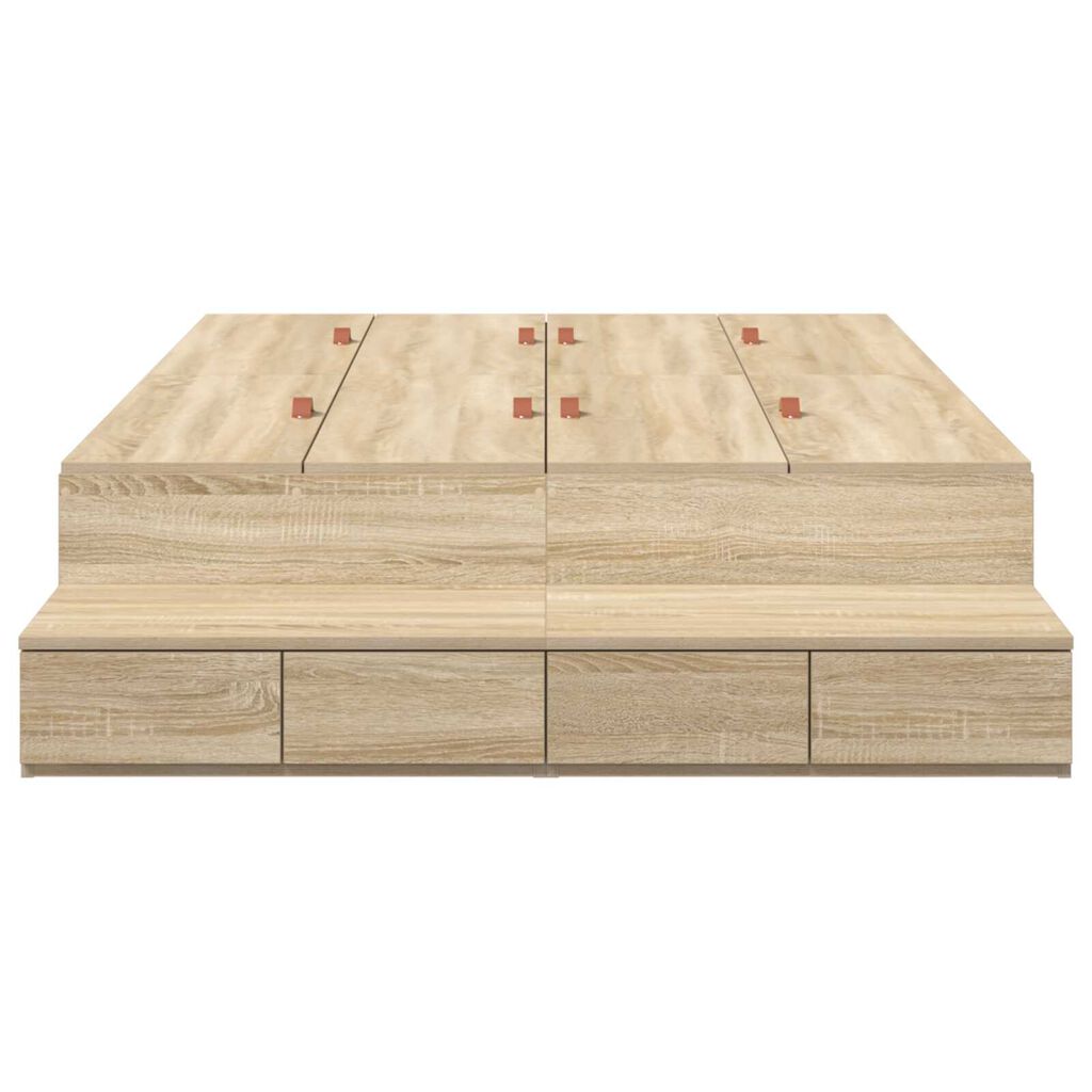vidaXL Κρεβάτι Αποθήκευσης Sonoma Oak 120x200 εκ