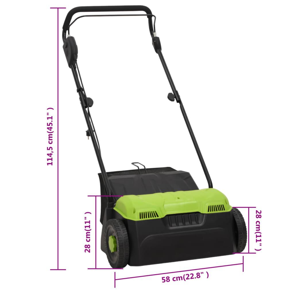 vidaXL Αεριστήρας Γκαζόν 2-σε-1 Ηλεκτρικός 1500 W