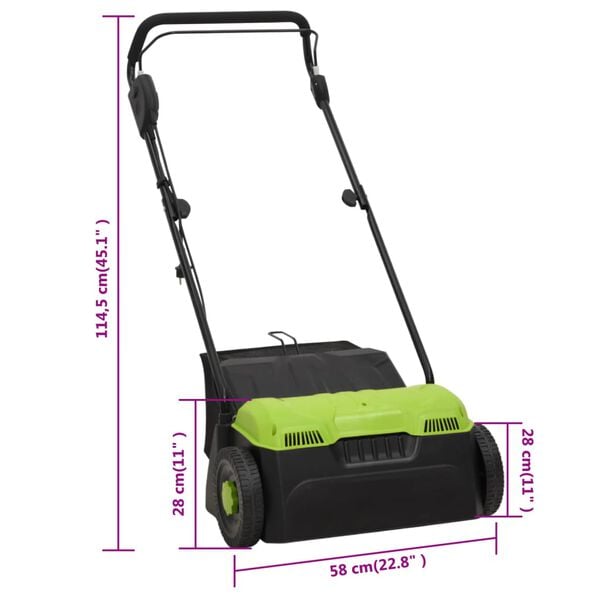 vidaXL Αεριστήρας Γκαζόν 2-σε-1 Ηλεκτρικός 1500 W