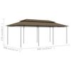vidaXL Κιόσκι Taupe 600 x 298 x 270 εκ. 180 γρ/μ²