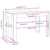 vidaXL Τραπεζαρία Γυαλιστερό Λευκό 120 x 60 x 76 εκ. από Επεξ. Ξύλο