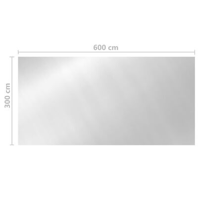 vidaXL Κάλυμμα Πισίνας Ασημί 600x300 εκ. από Πολυαιθυλένιο