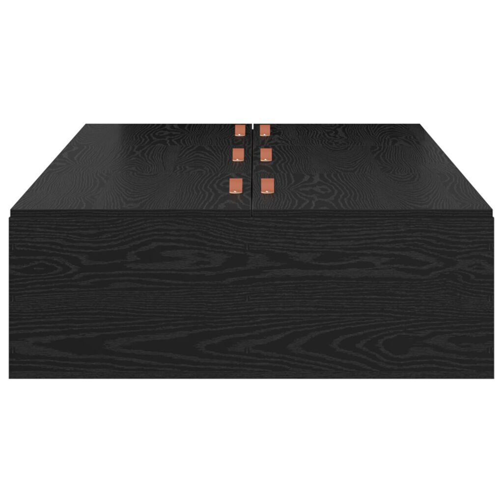 vidaXL Κρεβάτι Αποθήκευσης Μαύρη Δρυς 90x190 εκ