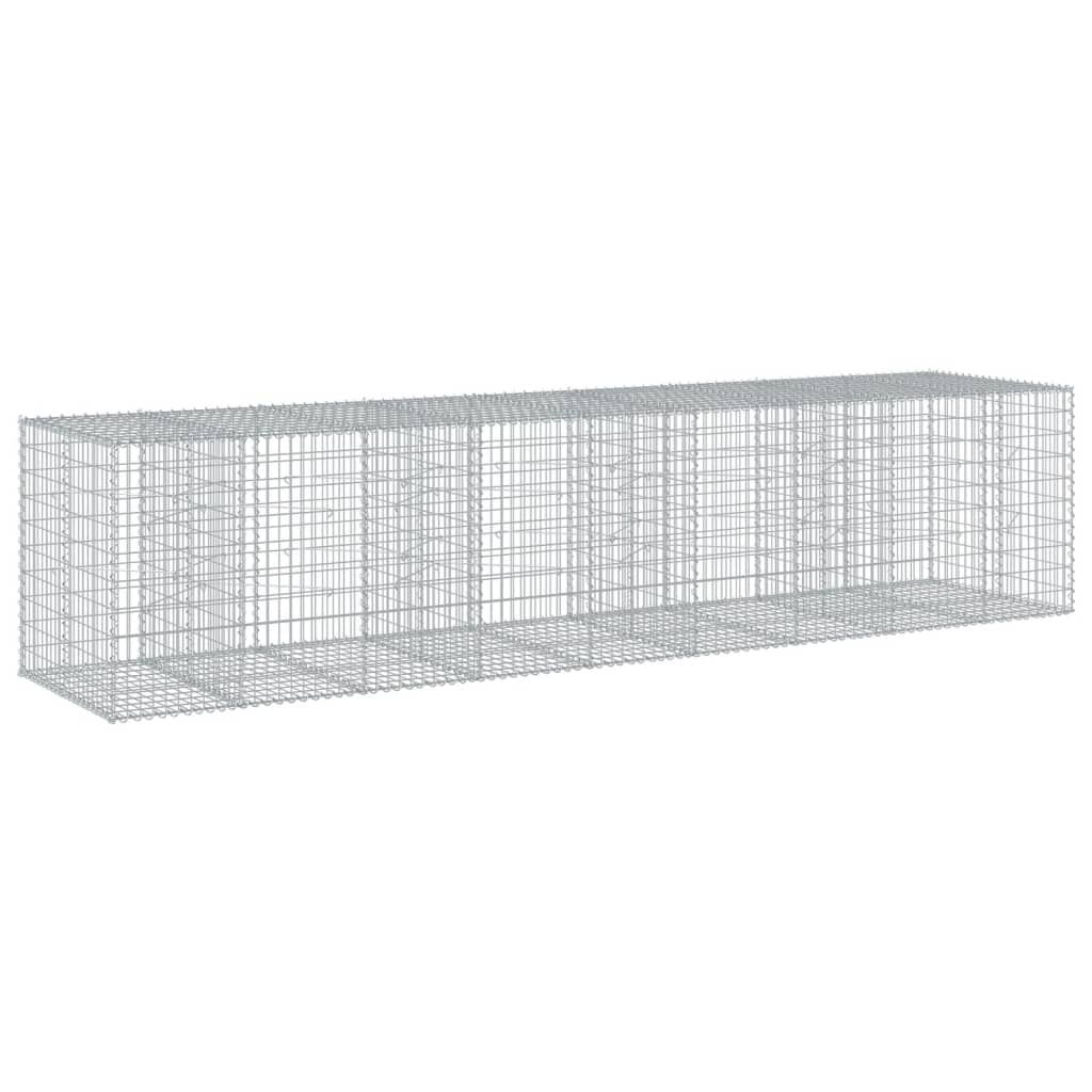 vidaXL Συρματοκιβώτιο με Κάλυμμα 450x100x100εκ από Γαλβανισμένο Χάλυβα