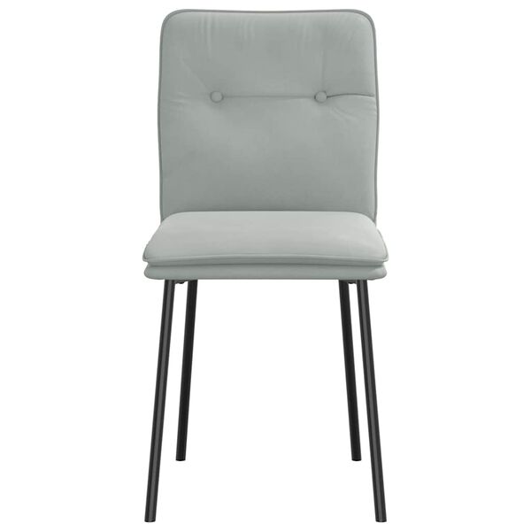 vidaXL Καρέκλες Τραπεζαρίας 2 τεμ. Ανοιχτό Γκρι Βελούδινες